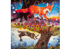 The Turning Of The Seasons (The Fox and the Hare) by Leah Walker / Patchwork Picnic [Photo from thefestivalofquilts.co.uk]