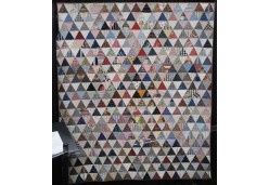 A Thousand Pyramids for Mary Beths Couch by Unknown Maker, Quilted by Teresa Duryea Wong