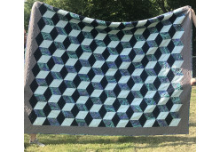 Tumbling Block w/Kaffe Fassett Jungle Paisley Print