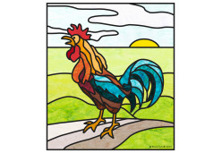 Dee&#039;s Saturday Sampler – Sing Like There’s No One Listening Stained Glass Rooster Wall Hanging
