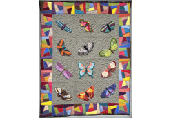 Wool Appliqued Butterflies by Catherine Redford