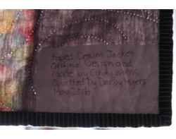 Faded Denim Jacket by Cindy Wiens - Label