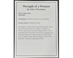 Strength of a Woman by Nike Okundaye - Sign