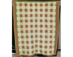 Red and Green Mid 19th Century Texas Quilt