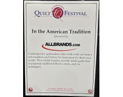 In the American Tradition Exhibit Sign at Houston International Quilt Festival 2024