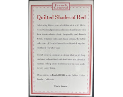 Quilted Shades of Red Exhibit Sign