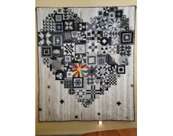 Boho Heart: b&w with splash of color