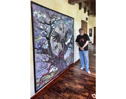 The Visitation by Ricky Tims - Ricky with his Quilt 1