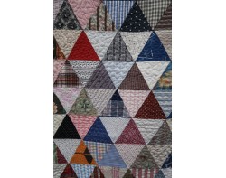 A Thousand Pyramids for Mary Beths Couch by Unknown Maker, Quilted by Teresa Duryea Wong - Detail