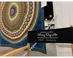 Sherry Reynolds Best Stationary Machine Workmanship (Sponsored by BERNINA) Winner Chair Back at at AQS QuiltWeek Paducah 2019 Sherry Reynolds Best Stationary Machine Workmanship (Sponsored by BERNINA) Winner Chair Back at at AQS QuiltWeek Paducah 2019