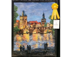 Good Night, Charles Bridge! by Li-Hui Yin by (Photo from the American Quilters Society Facebook Page)