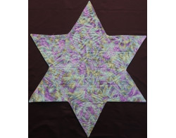Batik Star by Cathy Perlmutter - Back of Quilt
