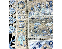 Blue Tone II by Aki Sakai - Detail 8 (Photo from Quiltfest - Mancuso Shows Facebook Page)