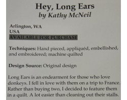 Hey, Long Ears by Kathy McNeil - Sign