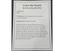 Color My World by Karen Kay Buckley - Sign