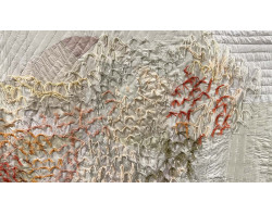Coral Quilt: Stitched and Tied by Amanda Nadig - Detail (Photo from thenotsodramaticlife.com)