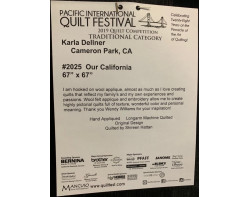 Our California by Karla Dellner - PIQF 2019 Sign