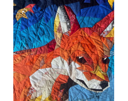 The Turning Of The Seasons (The Fox and the Hare) by Leah Walker / Patchwork Picnic - Detail 2 [Photo from thefestivalofquilts.co.uk]