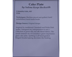 Cake Plate by Salena Korpi Beckwith - Sign
