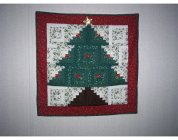 Log Cabin Christmas Tree Wallhanging