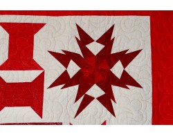 Ruby Jubilee by Ninigret Quilters, Assembled by Tina Craig, Quilted by Pat Harrison - Detail 9