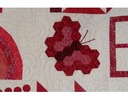 Ruby Jubilee by Ninigret Quilters, Assembled by Tina Craig, Quilted by Pat Harrison - Detail 10