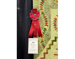 Wetlands by Paula Curry, Quilted by Sherry May - Ribbon and Sign