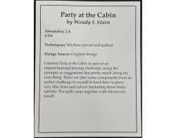 Party at the Cabin by Wendy L. Starn - Sign