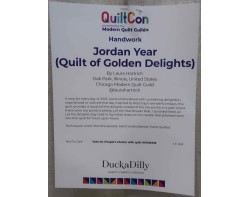 Jordan Year (Quilt of Golden Delights) by Jordan Year (Quilt of Golden Delights) by Laura Hartrich - Sign