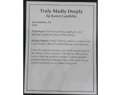 Truly Madly Deeply by Karen Lambdin - Sign (Photo by Mary Kay Davis)