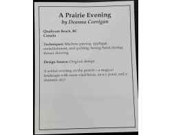 A Prairie Evening by Deanna Corrigan - Sign (Photo by John Anderson)