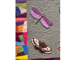 Wool Appliqued Butterflies by Catherine Redford - Detail 3