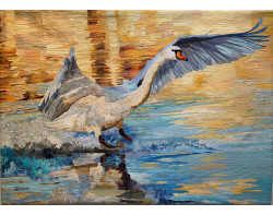 The Mute Swan by Sandra Mollon (Photo from sandramollonquilts.com)