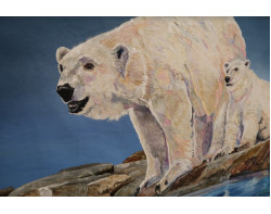 Polar Bears (In Progress) by Sandra Mollon - Detail 1
