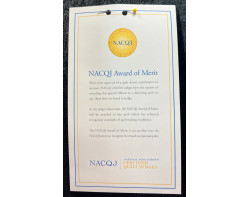 NACQJ (National Association of Quilt Judges) Award of Merit Sign