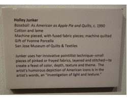 Baseball: As American as Apple Pie and Quilts by Holley Junker - Sign