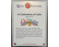 A Celebration of Color Exhibit Sign - Houston International Quilt Festival 2023