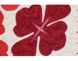 Ruby Jubilee by Ninigret Quilters, Assembled by Tina Craig, Quilted by Pat Harrison - Detail 12 Close-Up
