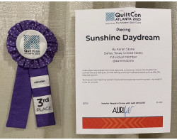 Sunshine Daydream by Karen K. Stone - Third Place Piecing Ribbon and Sign