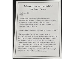 Memories of Paradise by Kim Oleson - Sign