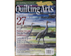 Walk of the Cranes by Pat Bishop - Quilting Arts August / September 2016 Magazine Cover