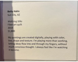 Waltzing Silks by Betty Hahn - Sign