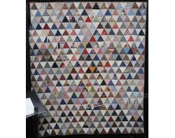 A Thousand Pyramids for Mary Beths Couch by Unknown Maker, Quilted by Teresa Duryea Wong