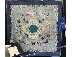 East Meets West by Molly Hamilton-McNally with Yange Gong - On Display at Houston International Quilt Festival 2025