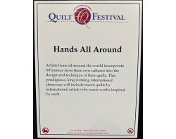 Hands All Around Exhibit Sign - Houston International Quilt Festival 2023