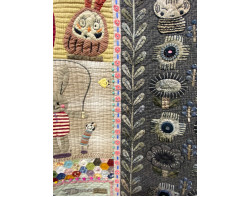 A Story Of The Kokeshi by Megumi Mizuno - Detail (Photo by Ricky Tims from AQS QuiltWeek Paducah 2023)
