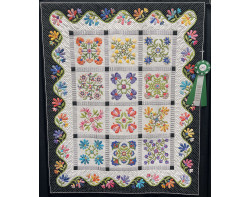 Pretty Petals by Carmen Nordback, Quilted by Becky Leitch - On Display at Road to California 2023
