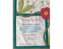 Cottage Garden by Comberton Quilters - Label (Photo from thefestivalofquilts.co.uk)