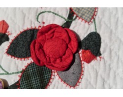 Davis Album Quilt by Jaimie Davis - Detail 6 (Rose)