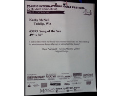 Song of the Sea by Kathy McNeil - PIQF 2015 Sign